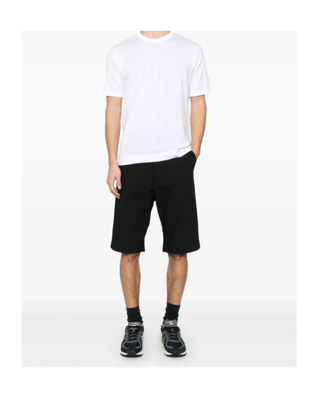 John Smedley White Lorca Crew Neck T-Shirt for men