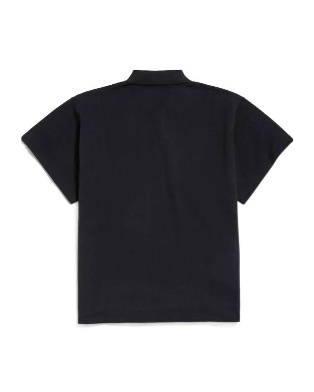 Balenciaga Black Laurel Classic Short Sleeved Oversized Polo Shirt for men