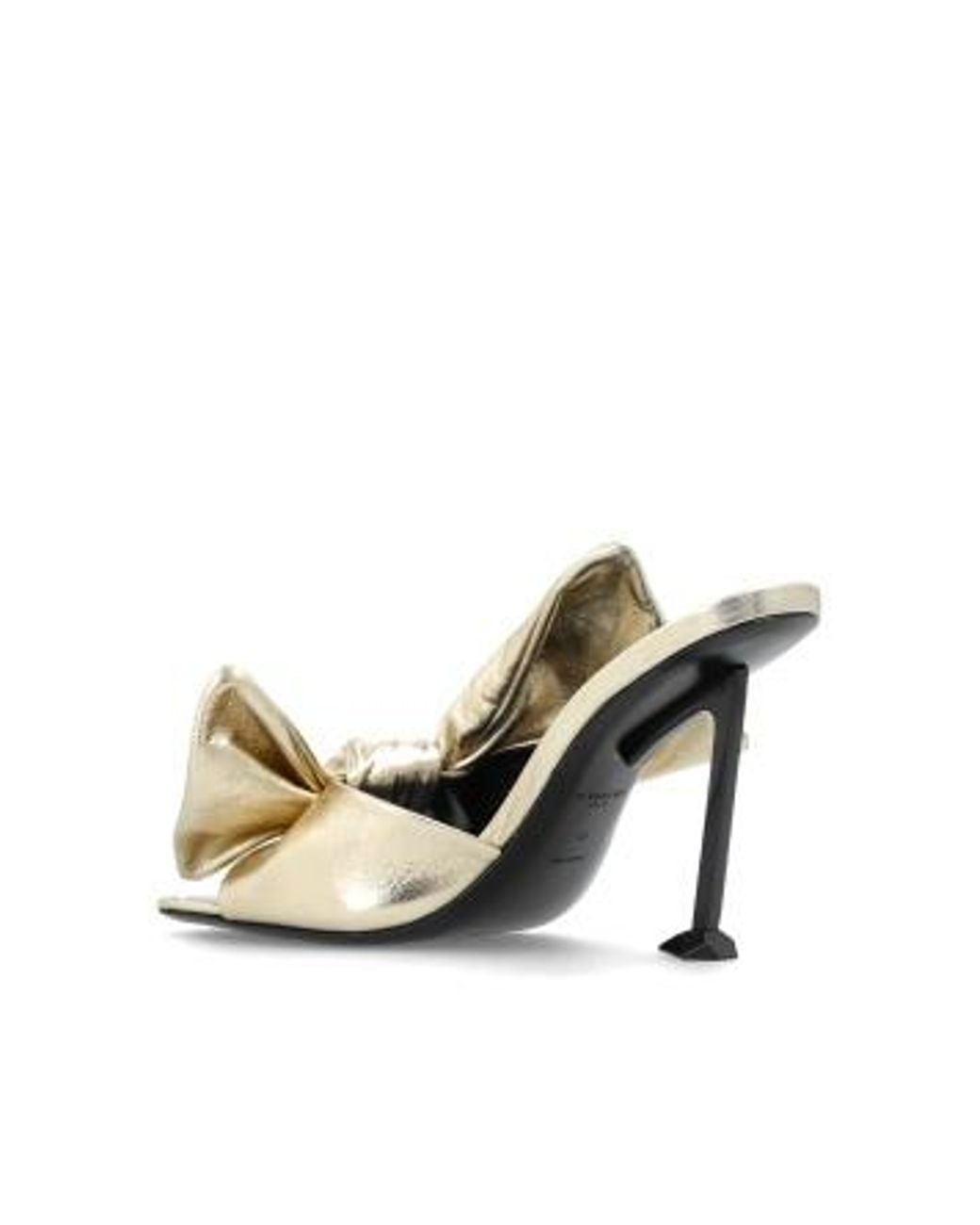 Givenchy White Bow Heeled Mules