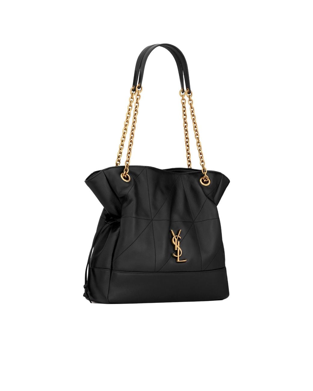 Saint Laurent Black Jamie Logo Plaque Small Shopping Bag