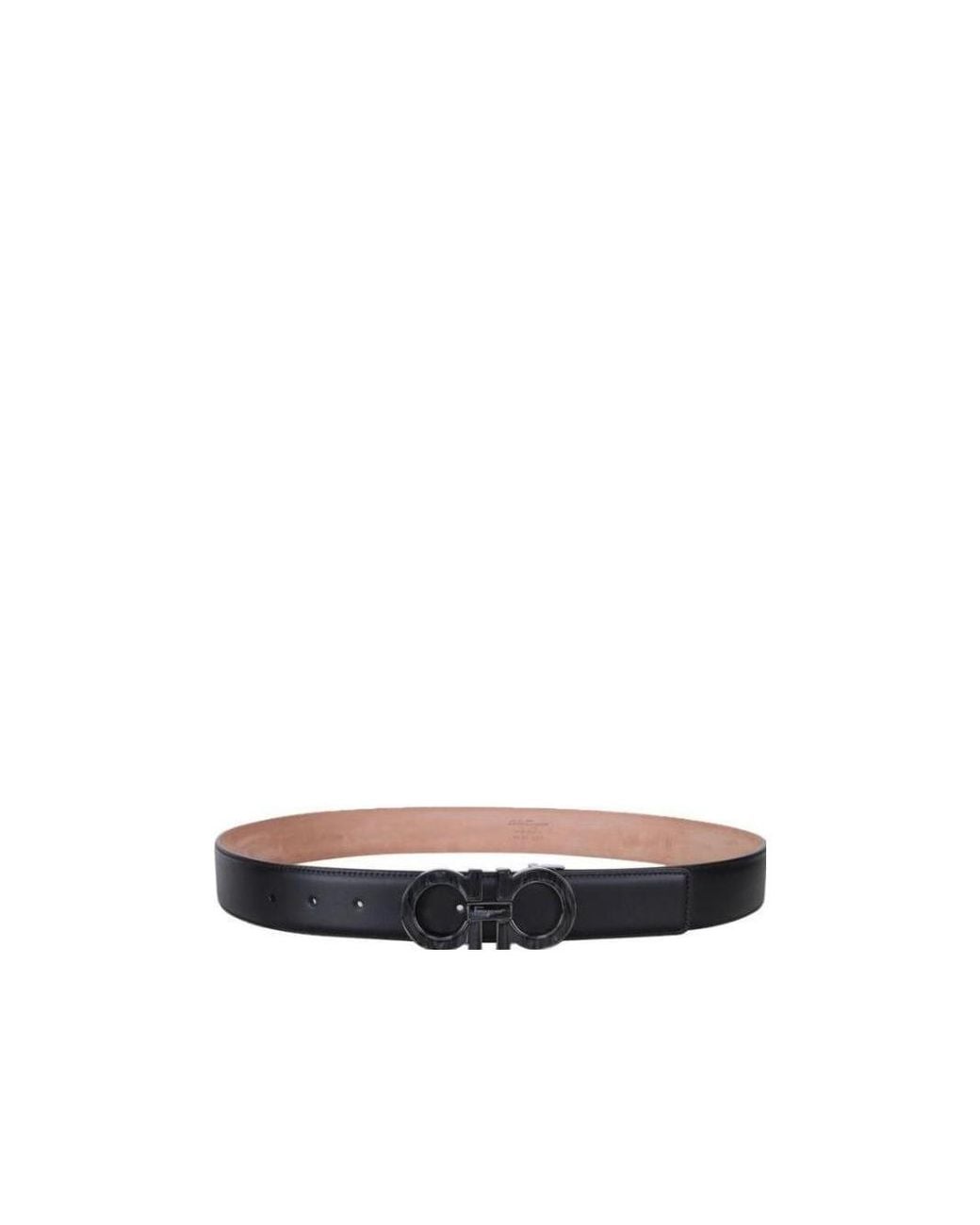 Ferragamo White Logo Buckle Belt for men