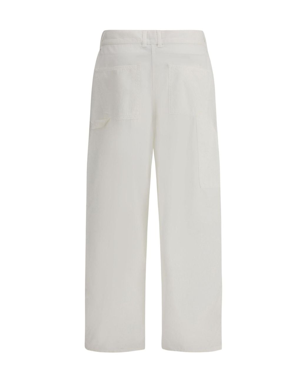 The Row White Sharka Cotton And Cashmere Trousers