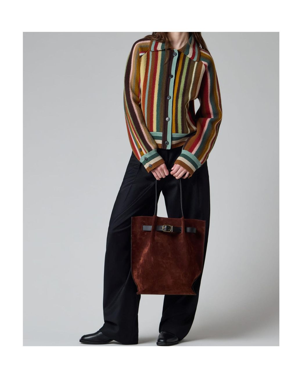 Paul Smith Multicolor Striped Button-Up Cardigan