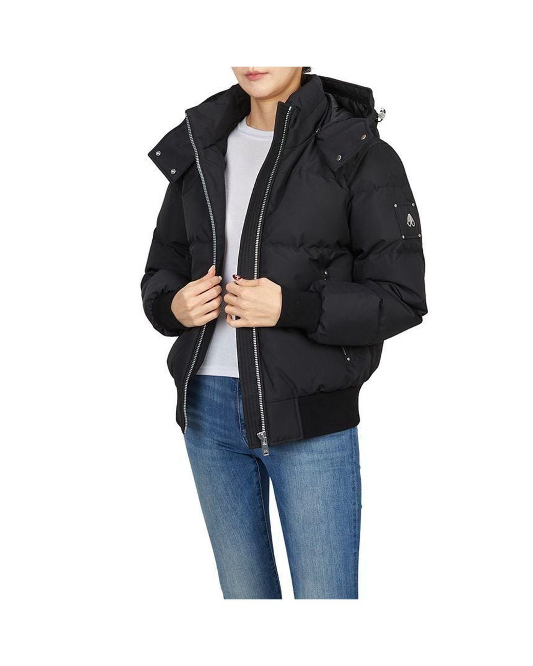 Moose Knuckles Black Padded Hooded Jacket
