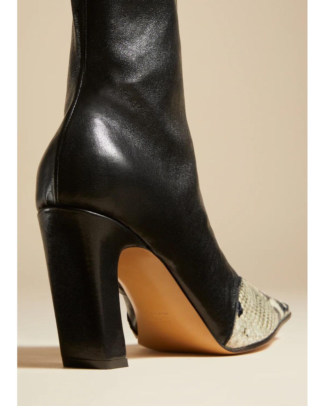Khaite Black Nevada Stretch High Boots