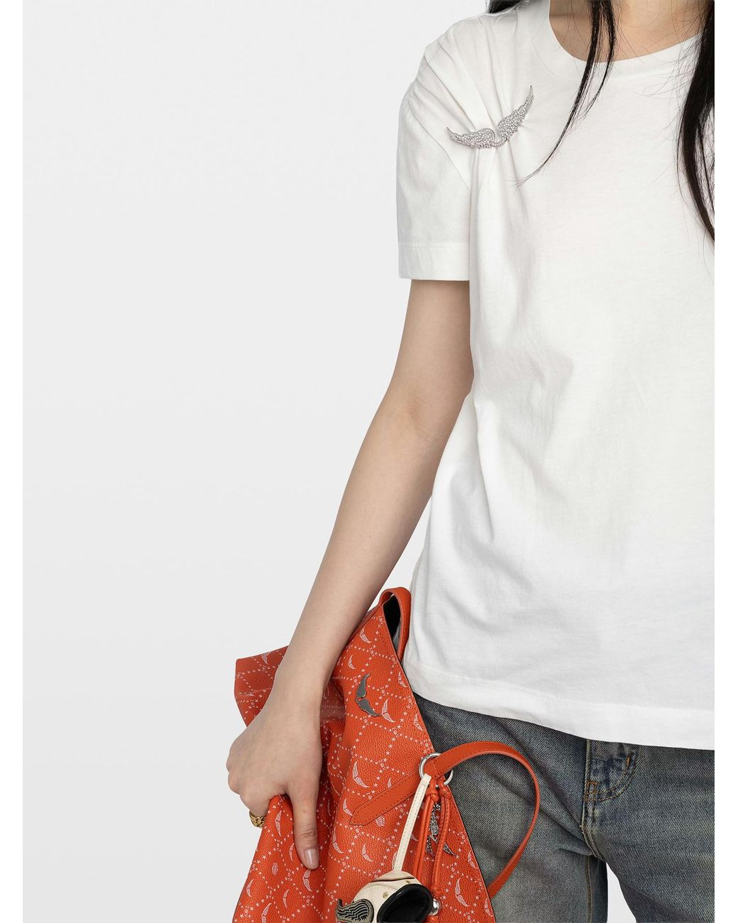 Zadig & Voltaire White Suzan Hc Embellished T-Shirt