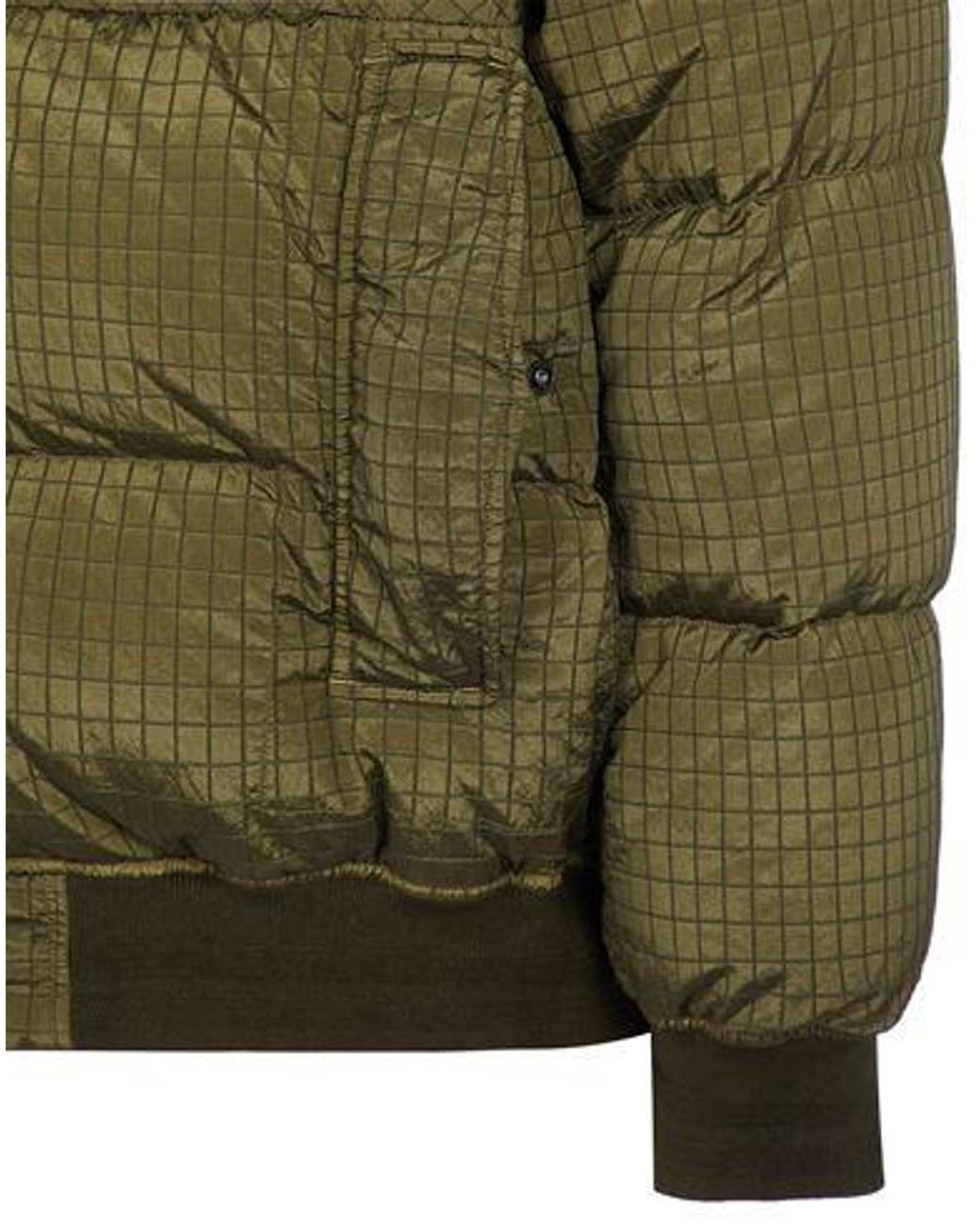 Stone Island Green Logo-Patch Buttoned Jacket for men
