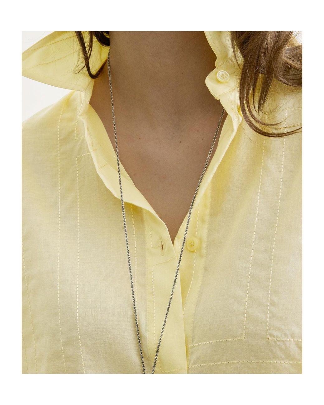 Totême Yellow Monogram-Embroidered Oversized Shirt