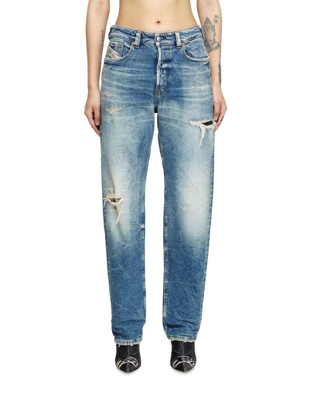 DIESEL Blue 1988 D-Ark Distressed L32 Jeans