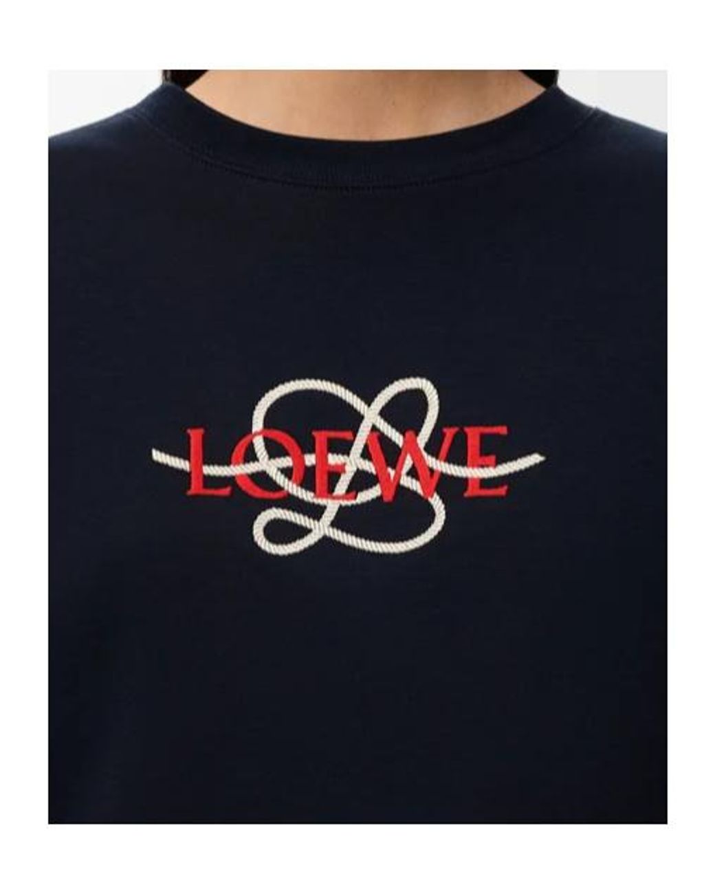 Loewe Blue Logo-Embroidered T-Shirt