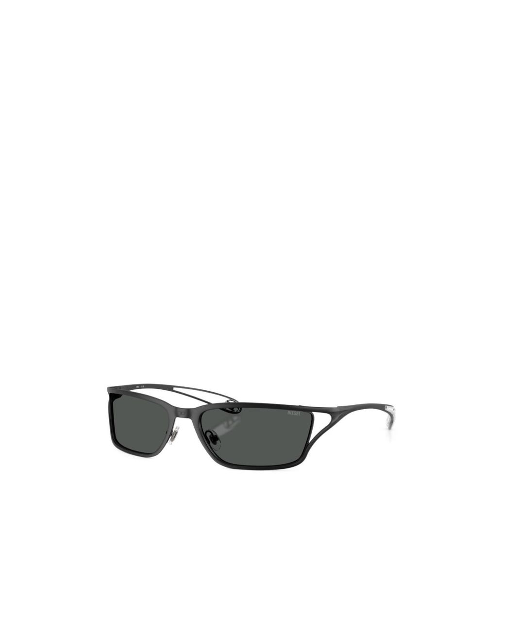 DIESEL White Rectangular Frame Sunglasses