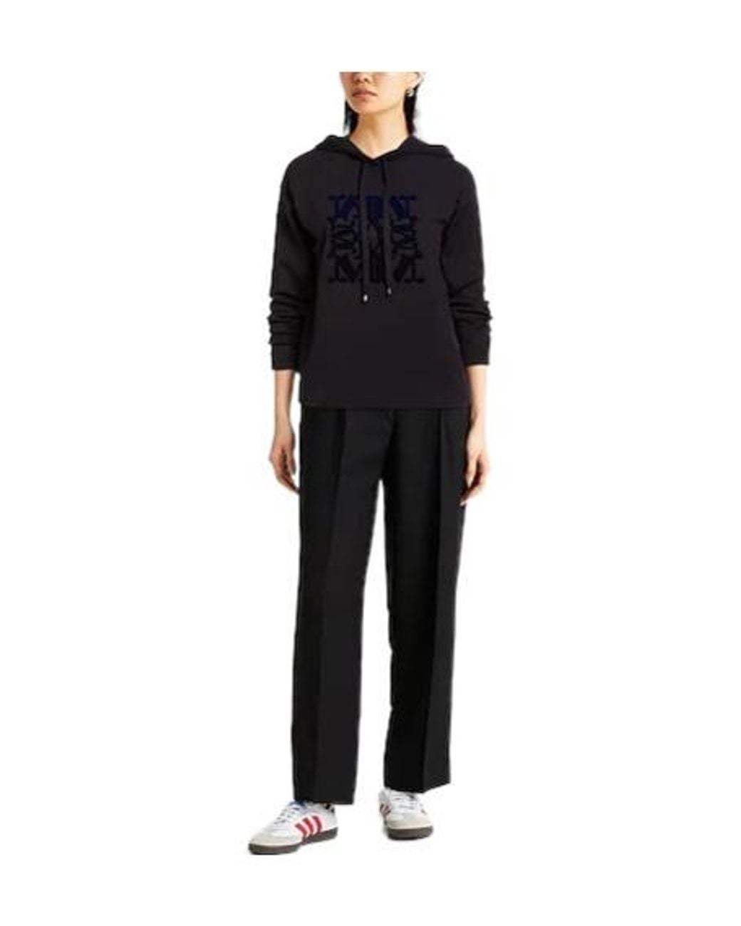 Max Mara Blue Wool Hoodie