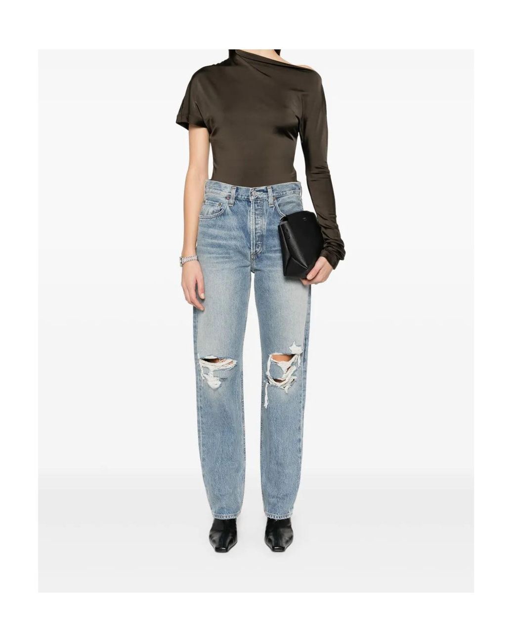 Agolde Blue Belt Loop Jeans
