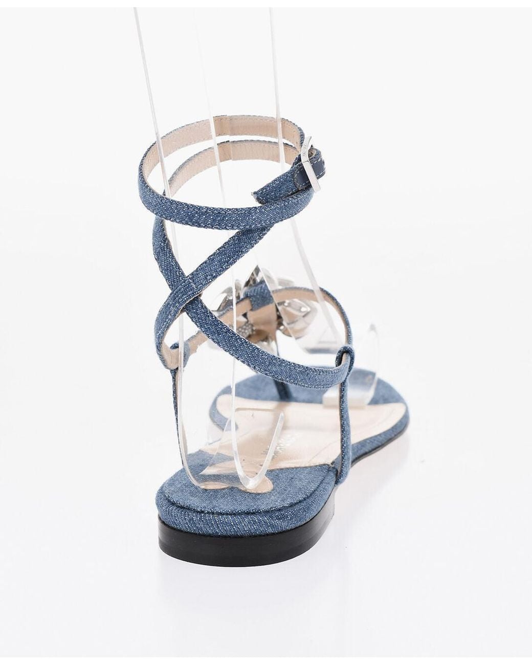 Mach & Mach White Front Charm Sandals