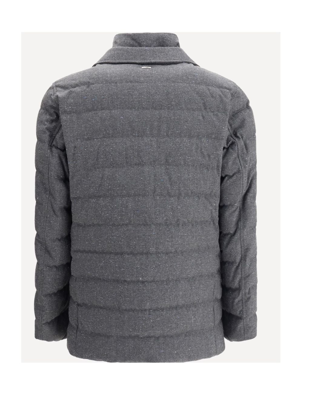 Herno Gray Quilted Down Blazer for men