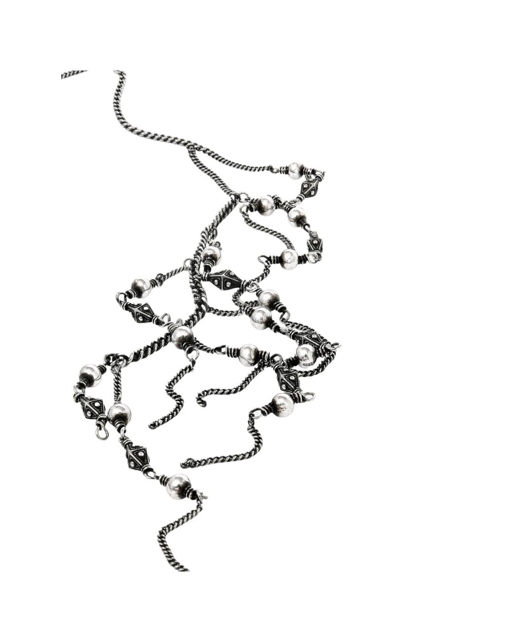 Ann Demeulemeester White Beaded Necklace