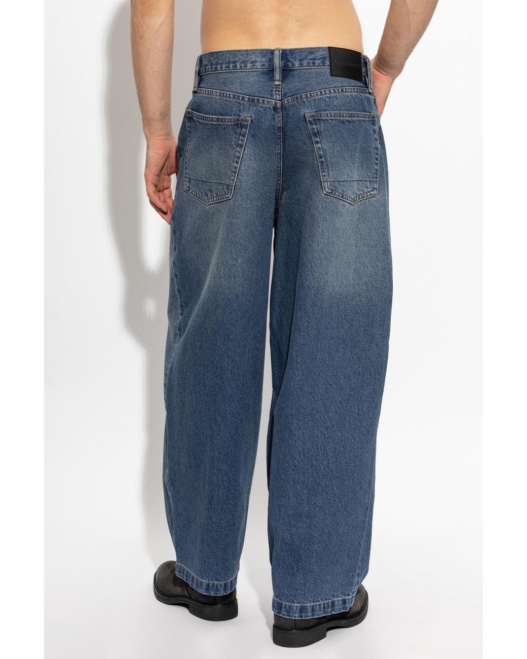 AllSaints Blue Orbit Relaxed Jeans for men