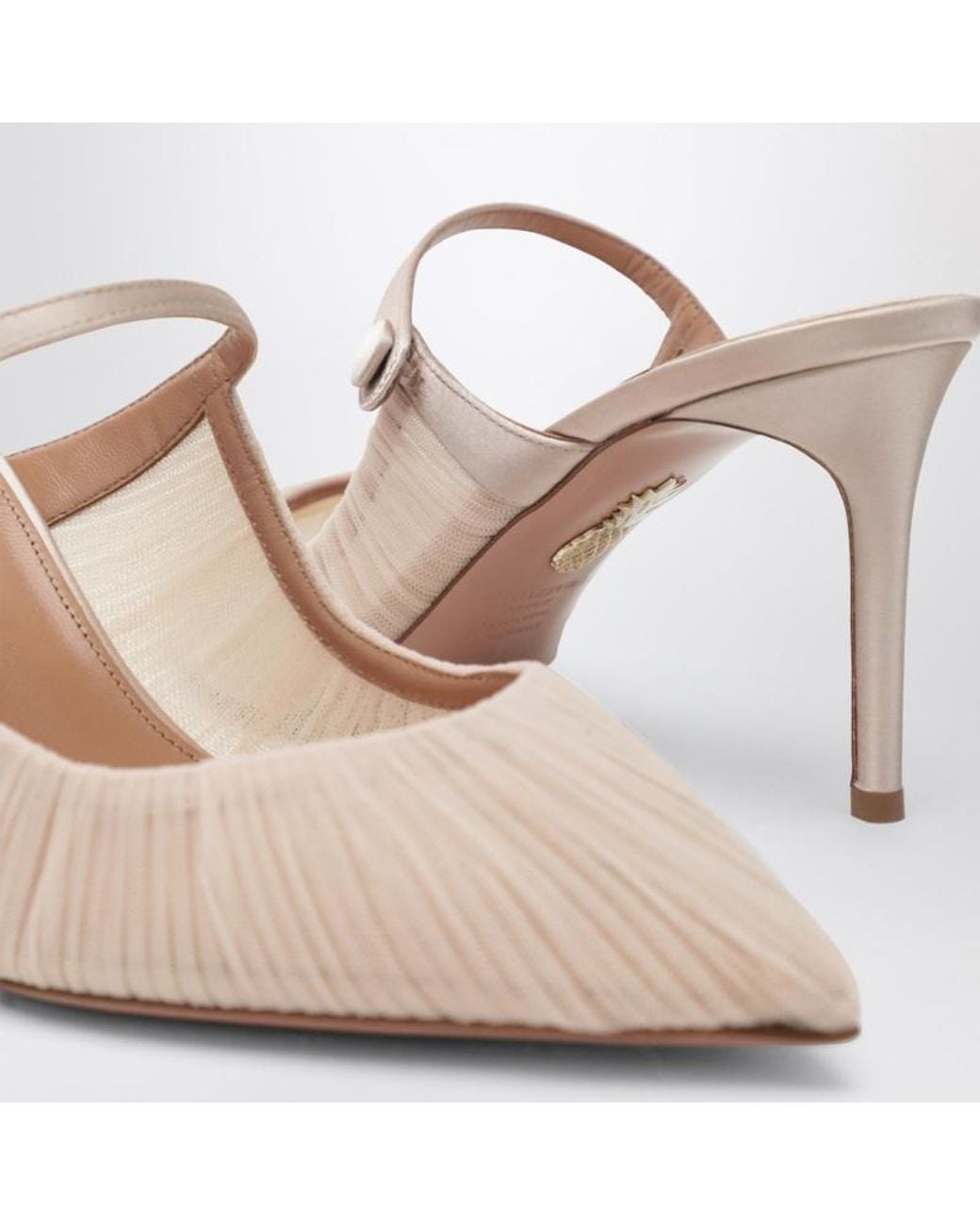 Aquazzura White Voile Mules