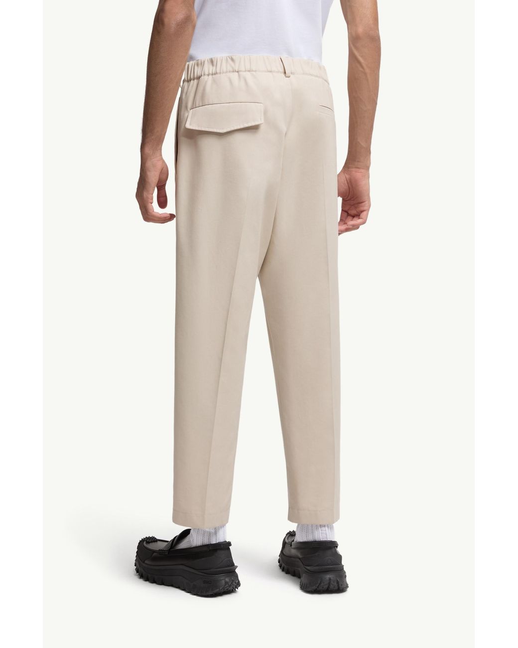 Moncler Natural Tailored Gabardine Pants for men