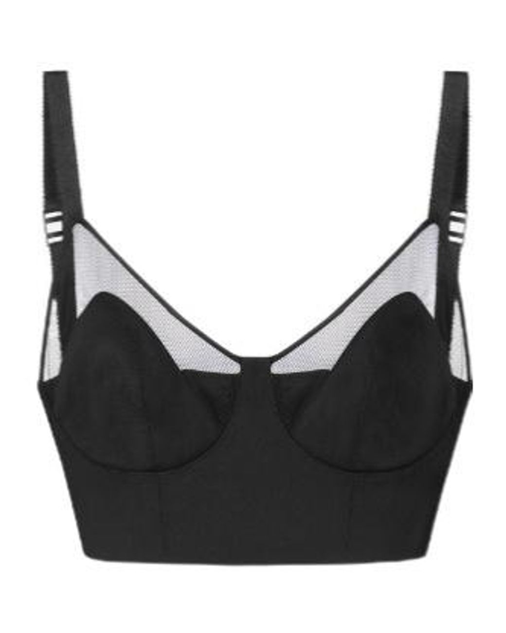 Elisabetta Franchi Black Sheer Panel Bustier Top