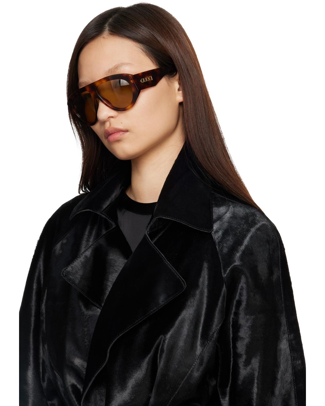 Gucci Green Eyewear Pilot Frame Sunglasses for men