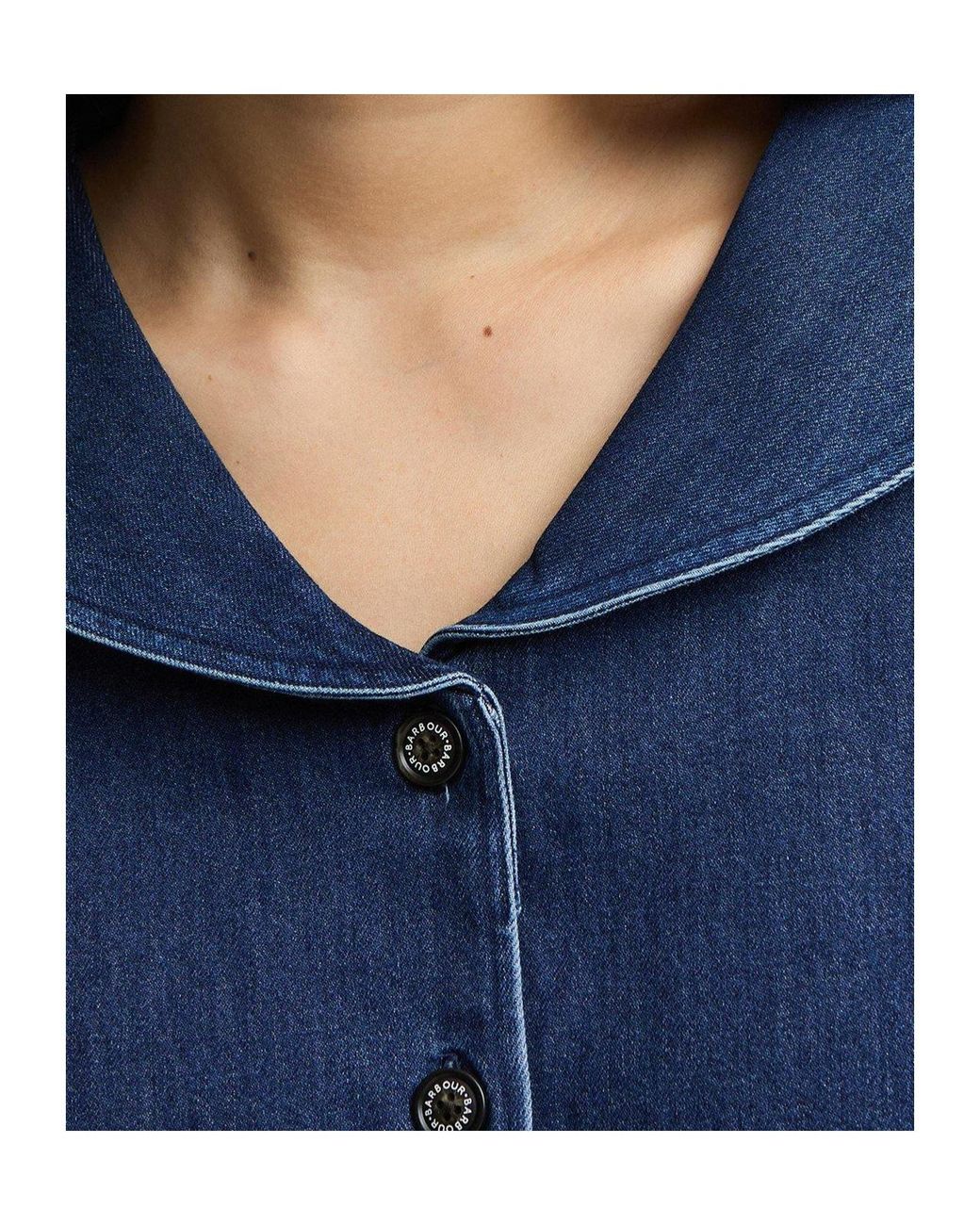 Barbour Blue Long-Sleeve Denim Shirt