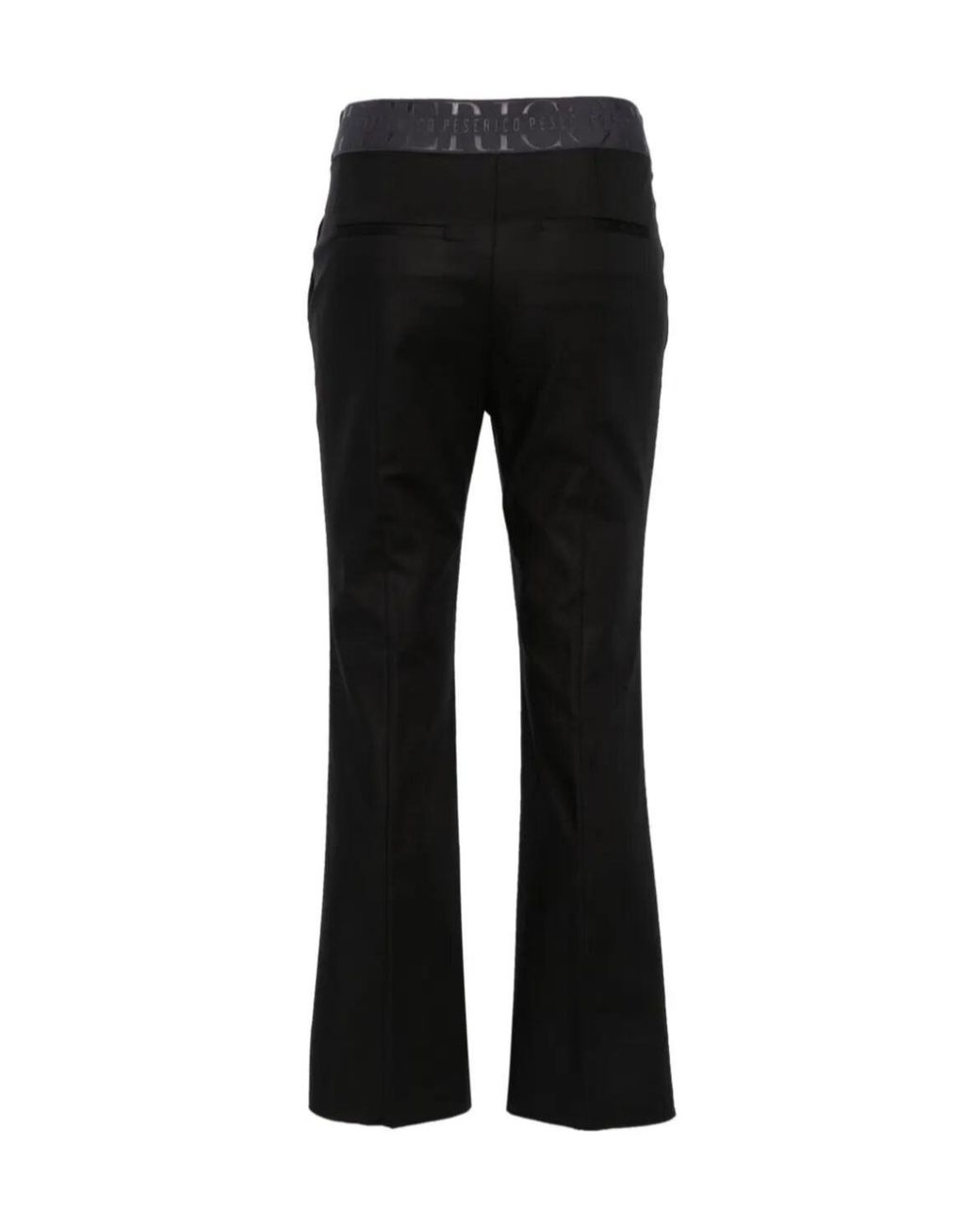 Peserico Black Mid-Rise Tailored Pants