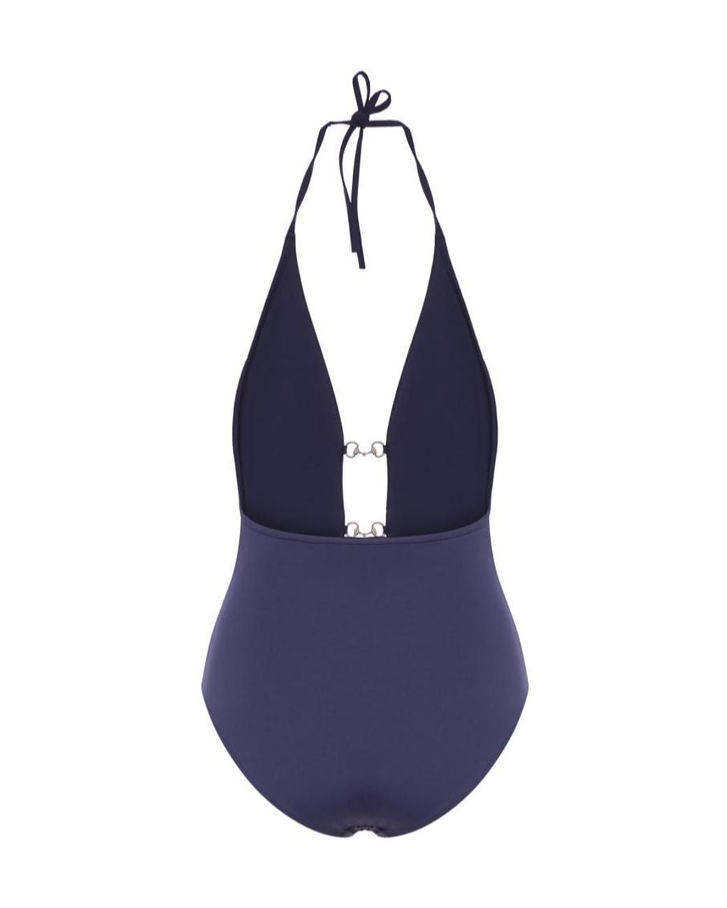 Gucci Blue One-Piece Swimsuit With Clamps