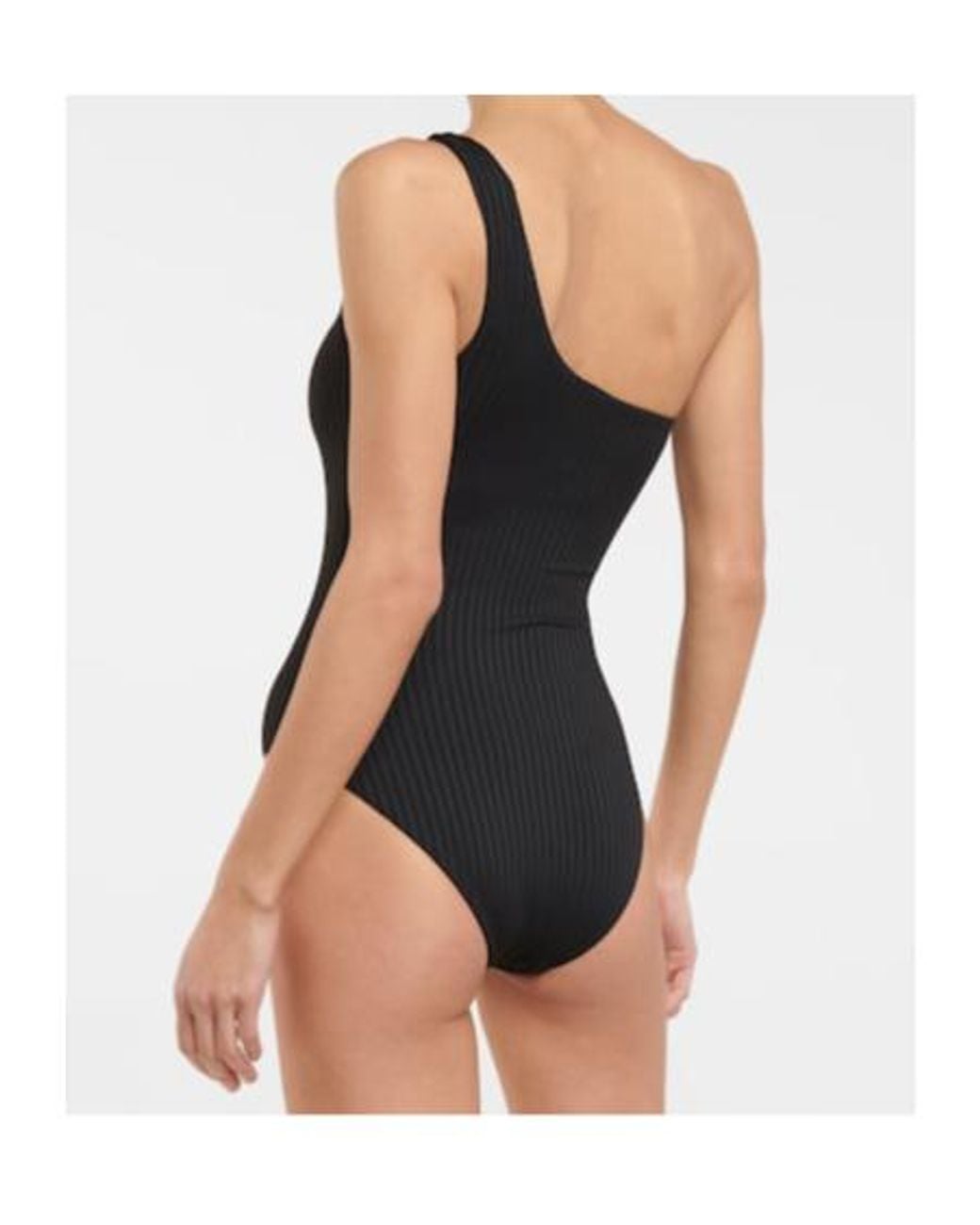 Melissa Odabash Black One-Shoulder Design Swimsuit