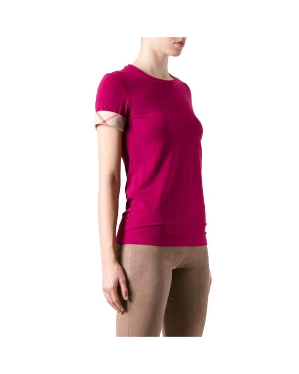 Burberry Pink Round-Necked T-Shirt