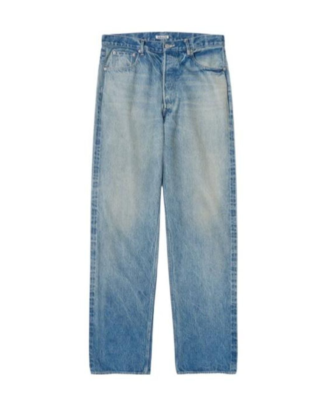 Auralee Blue Belt-Loop Jeans for men