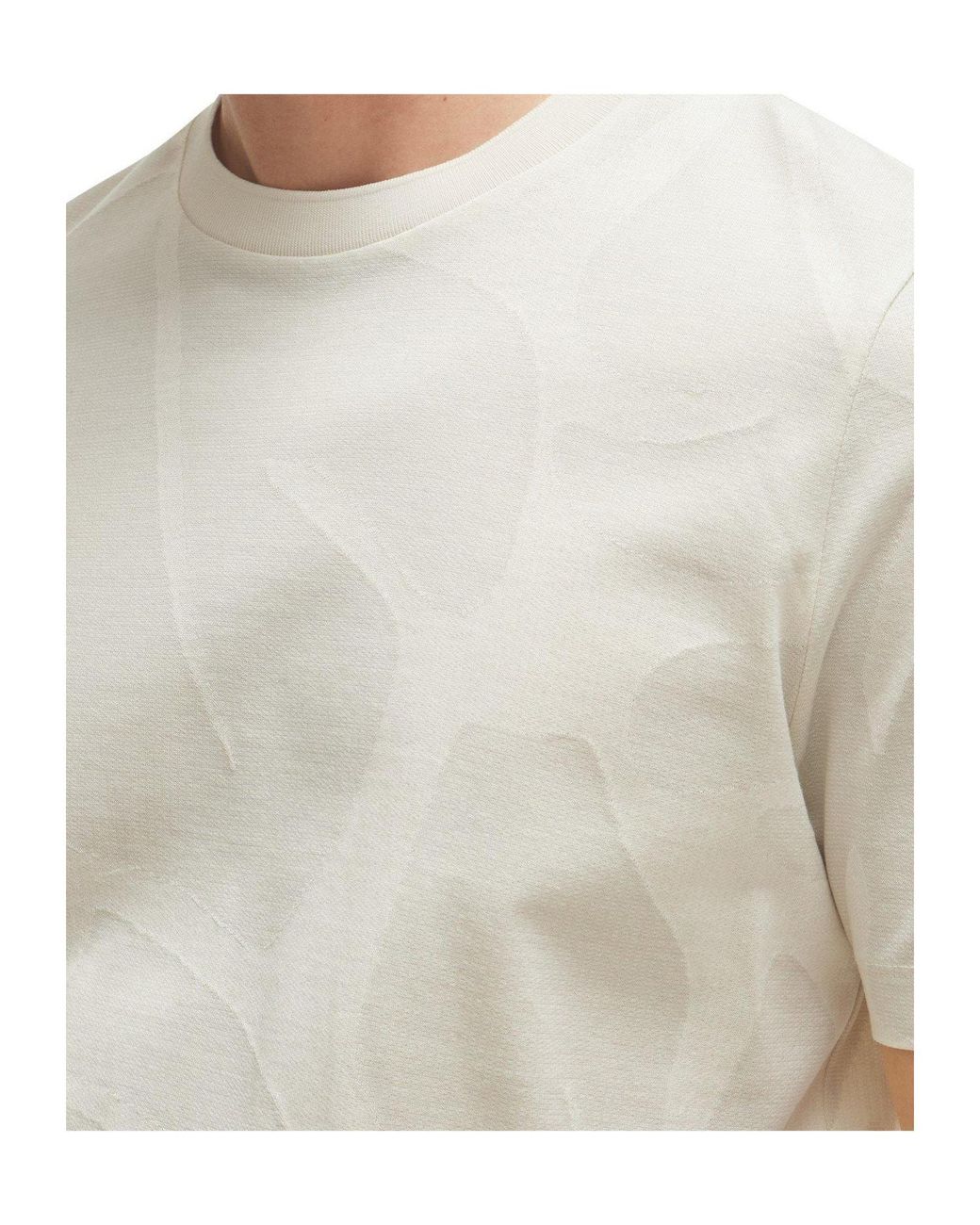 Boss White Short-Sleeve Crew-Neck T-Shirt for men