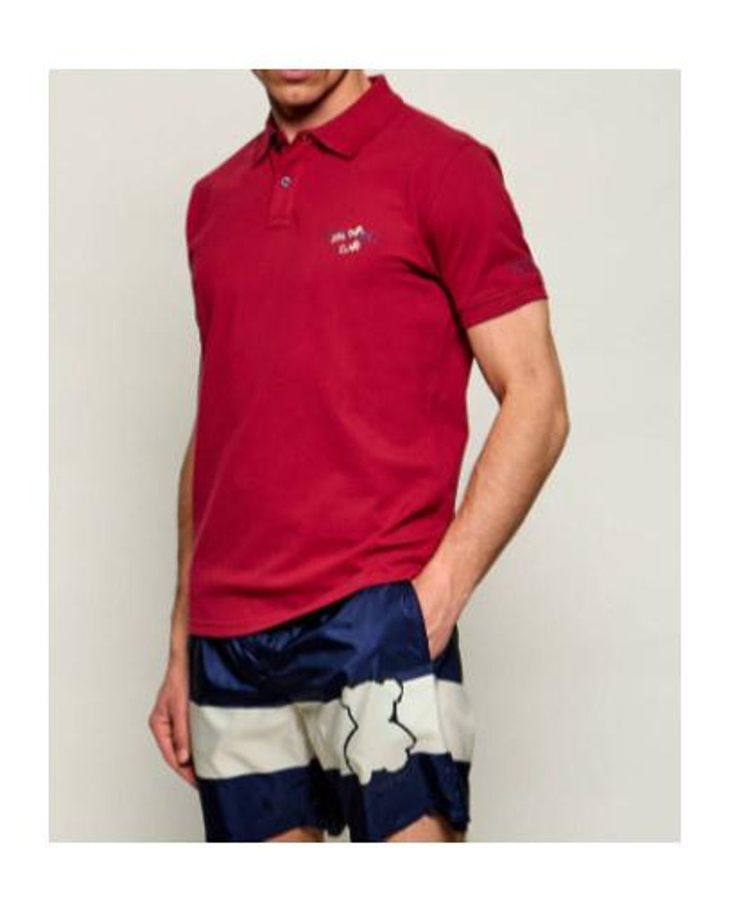 Iceberg Red Logo Piqué Polo Shirt for men