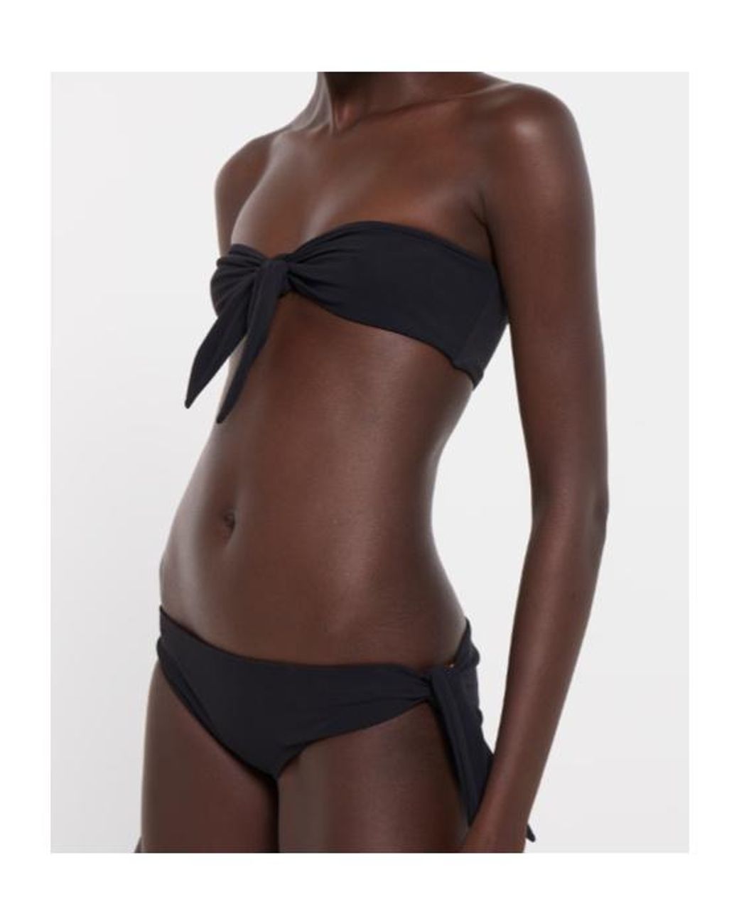 Gucci Black Sparkling Jersey Bikini With Embroidery
