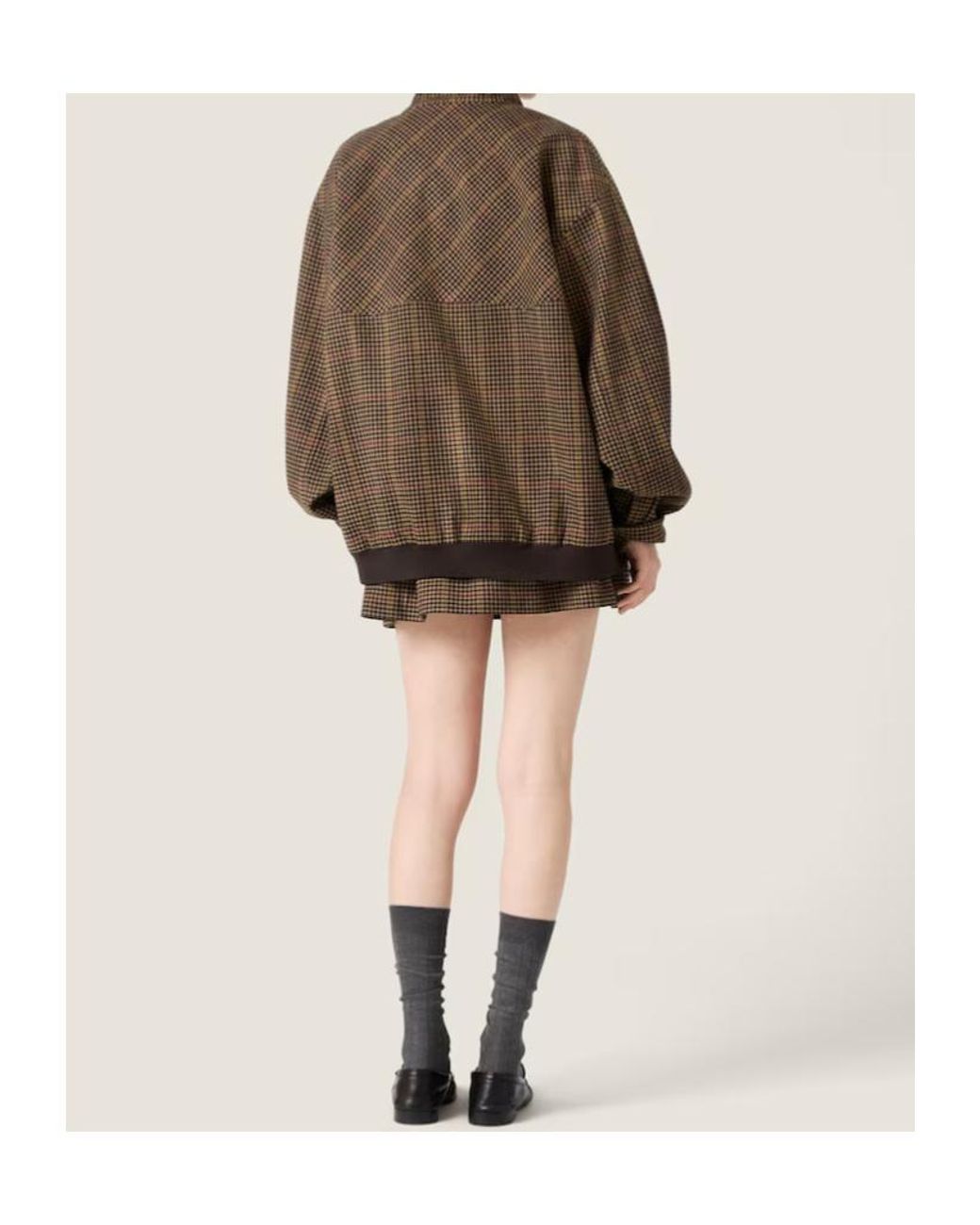 Miu Miu Multicolor Checked Mini Skirt
