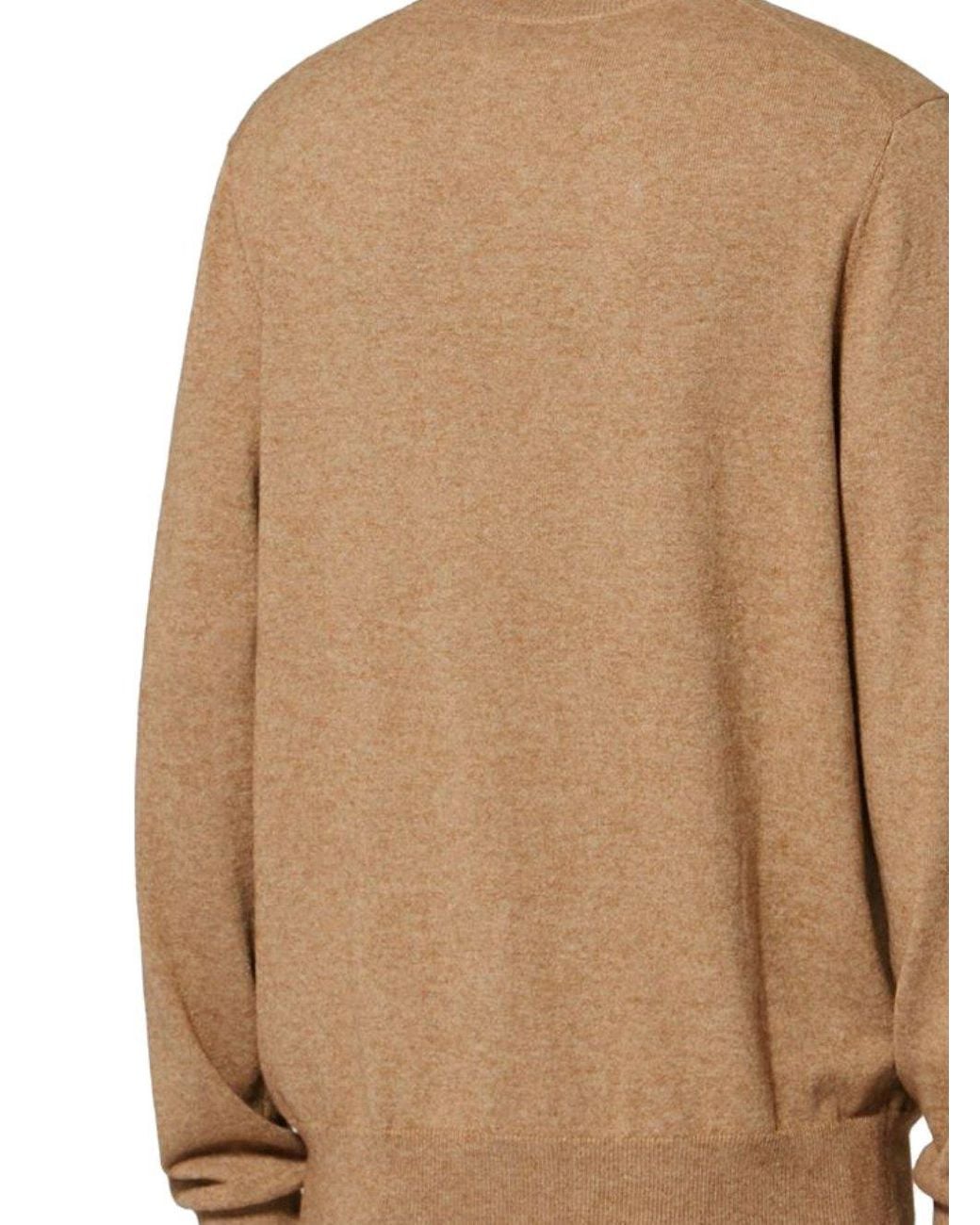 Isabel Marant Natural Logo Crew-Neck Knitted Sweater for men