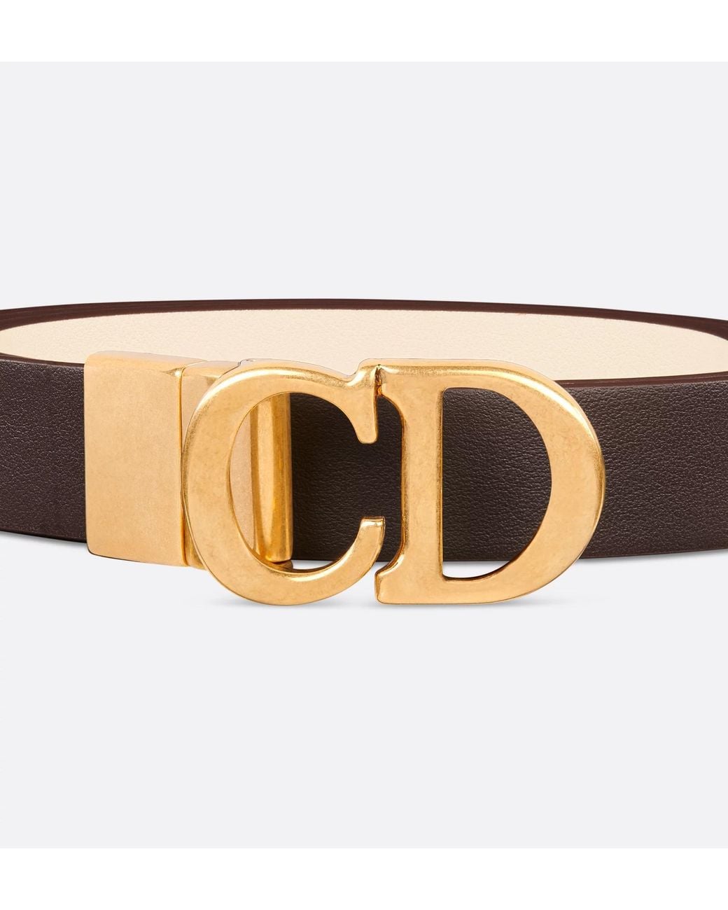 Dior White Reversible Saddle Belt