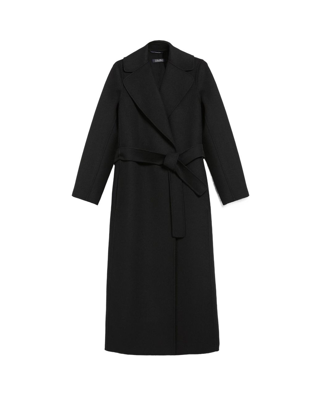 Max Mara Black Wool Robe Overcoat