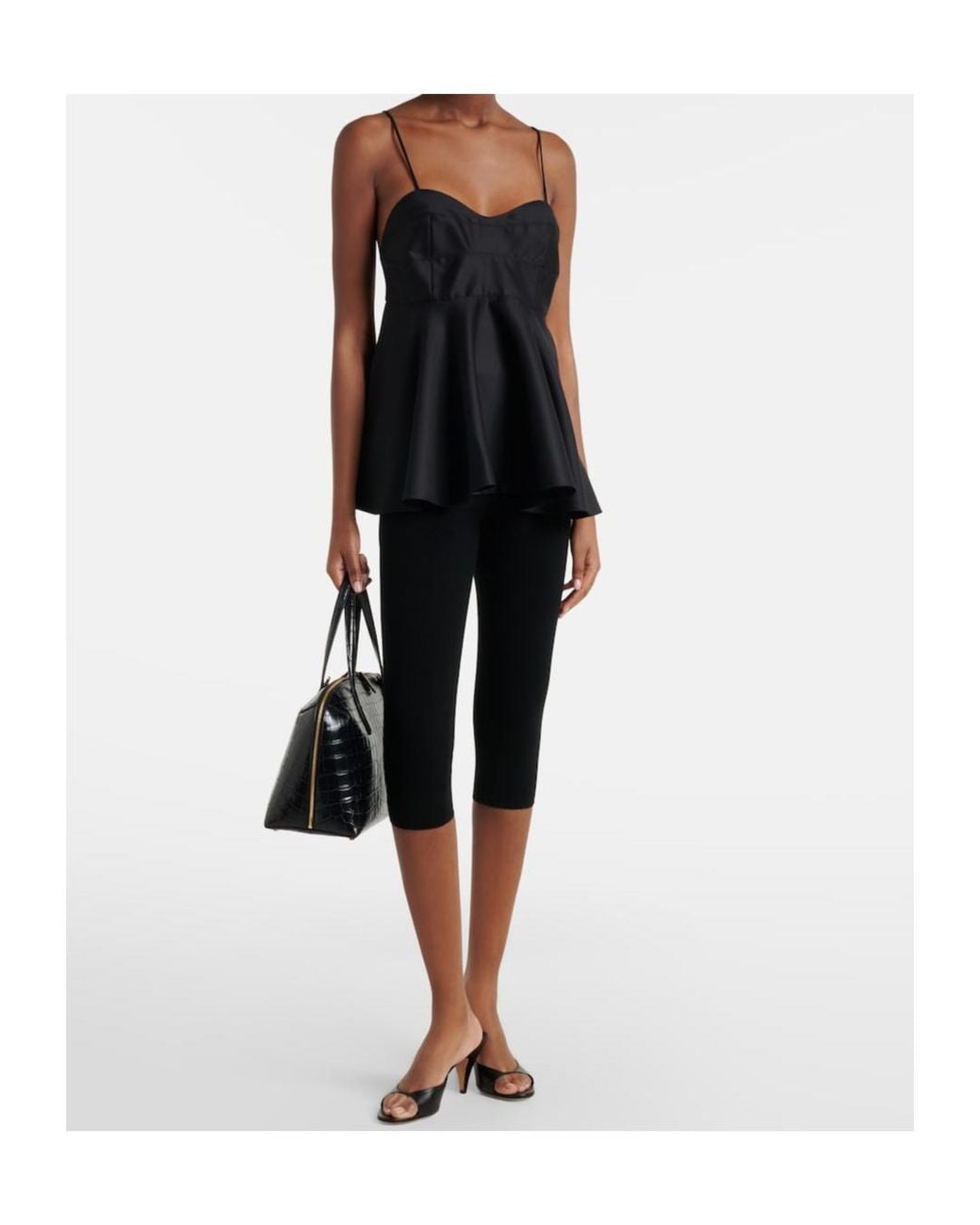 Rohe Black Ruffled Camisole