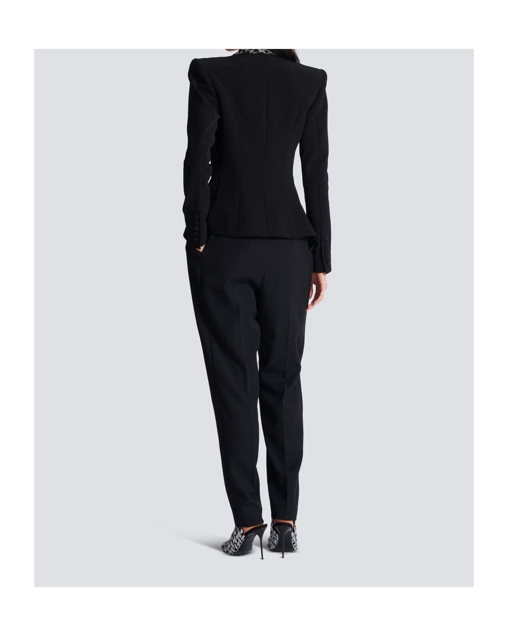 Balmain Black Embroidered 6-Buttons Jacket