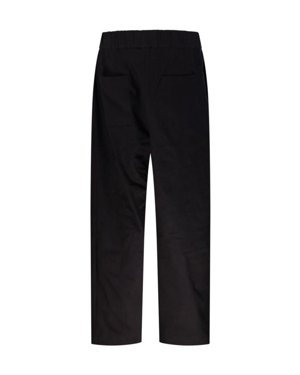 A PAPER KID Black Wool Straight-Leg Pants for men
