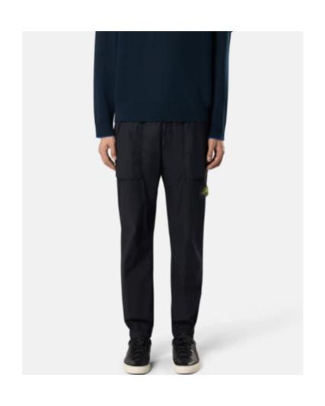 Stone Island Blue Compass-Badge Trousers for men
