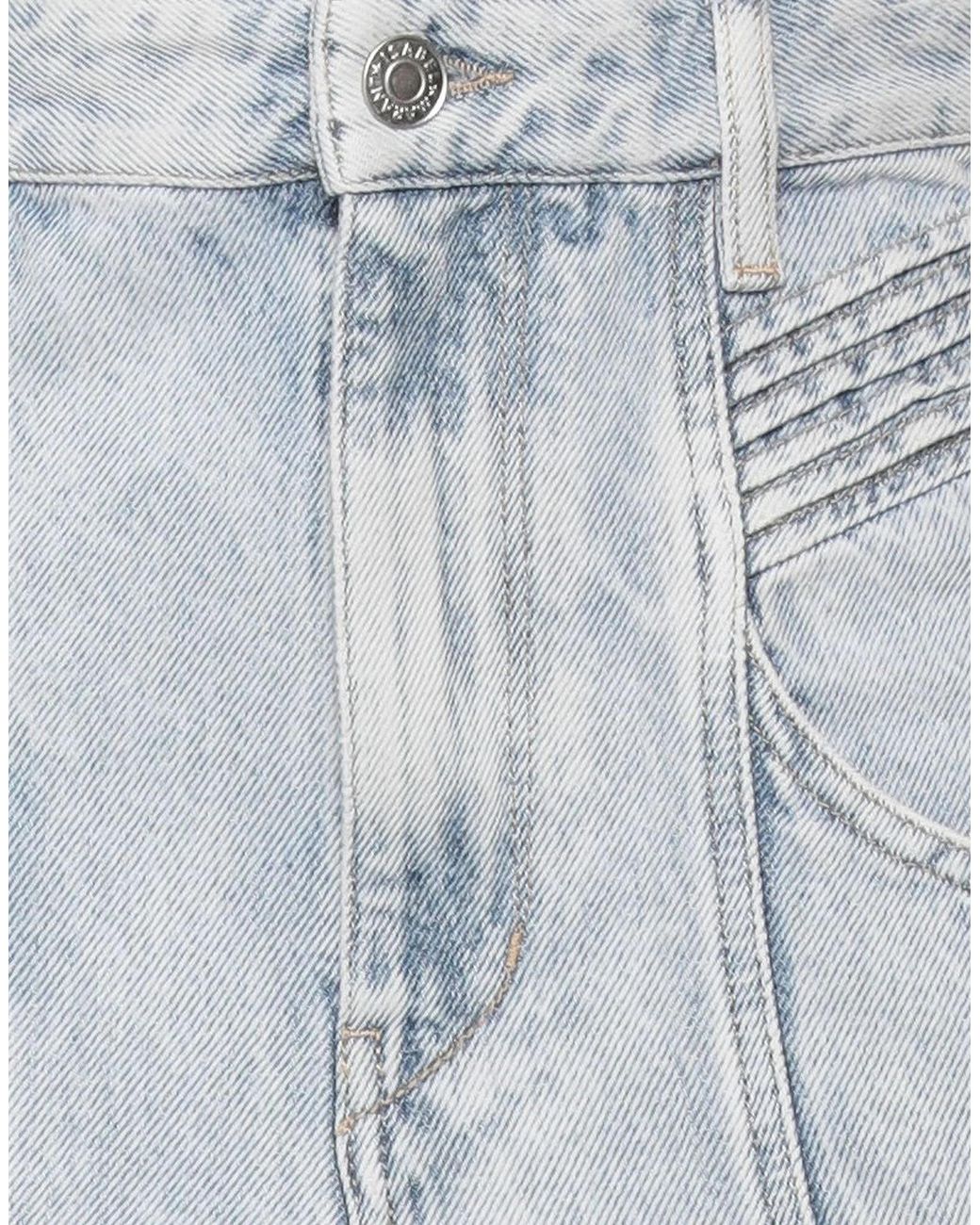 Isabel Marant Gray Light-Wash Straight-Leg Jeans