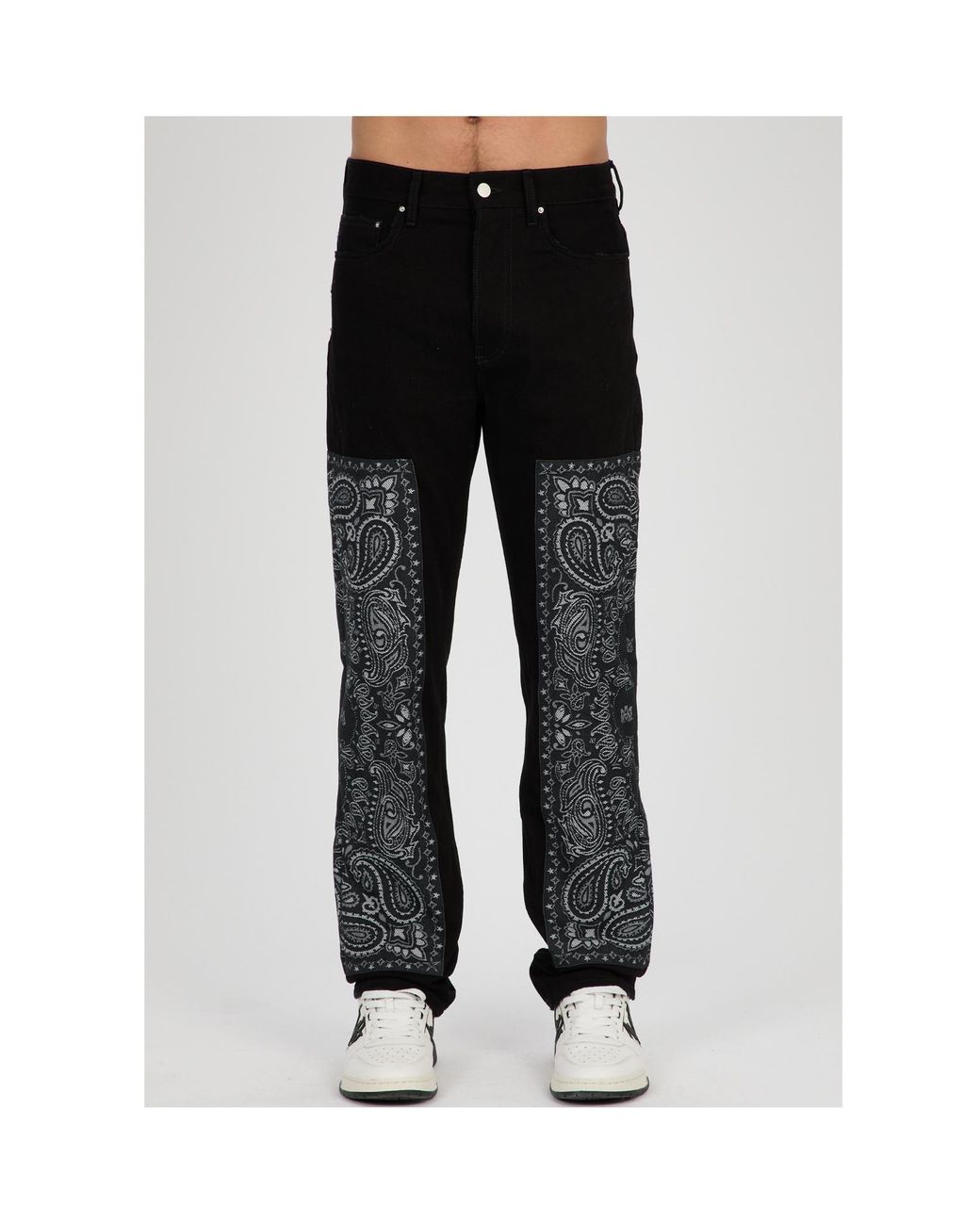 Amiri Black Belt Loops Slacks for men
