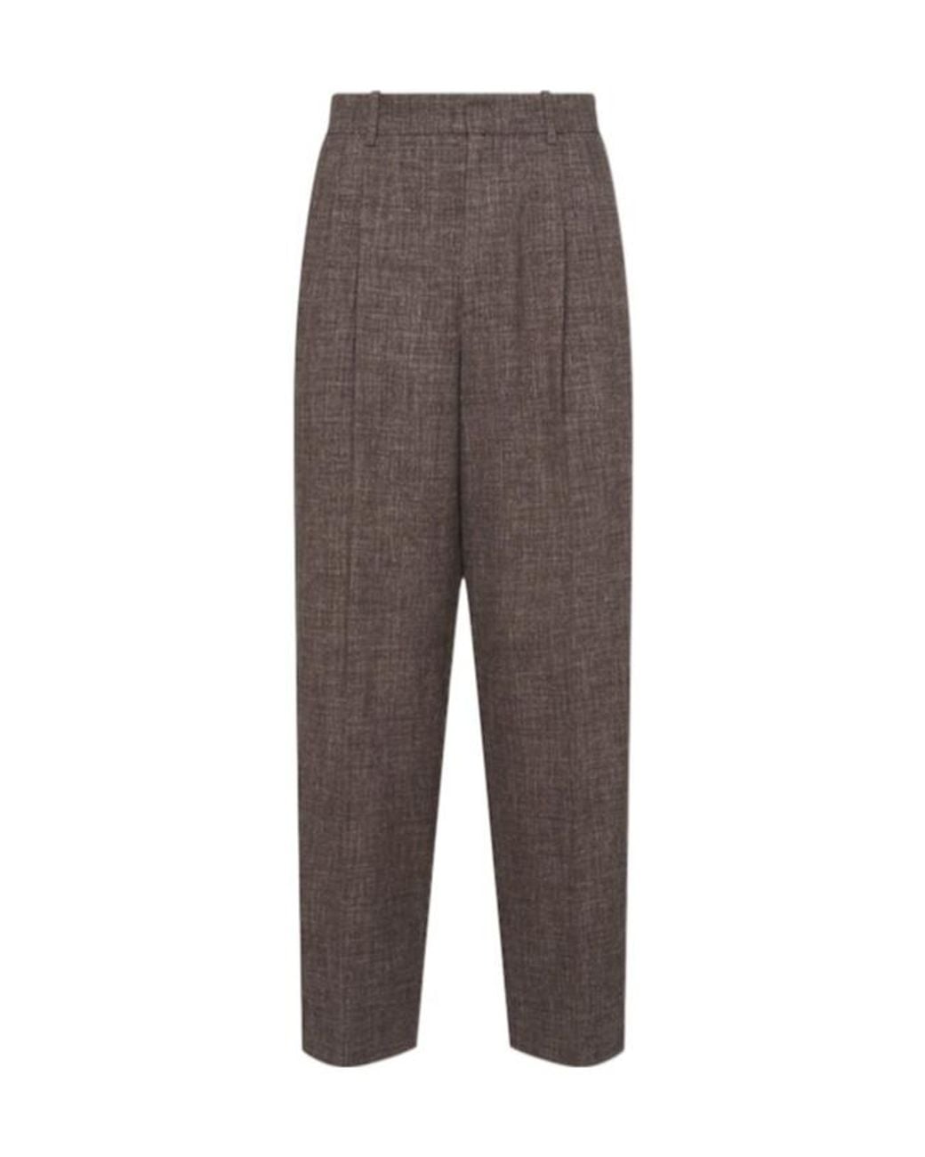The Row Gray Silk Linen Pants for men