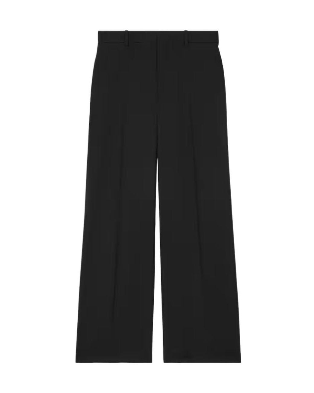 Céline Black Straight-Leg Trousers
