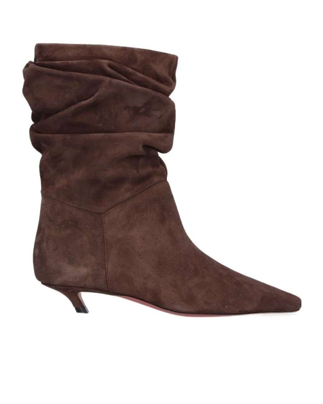 AMINA MUADDI Brown Stiletto Heel Ankle Boots