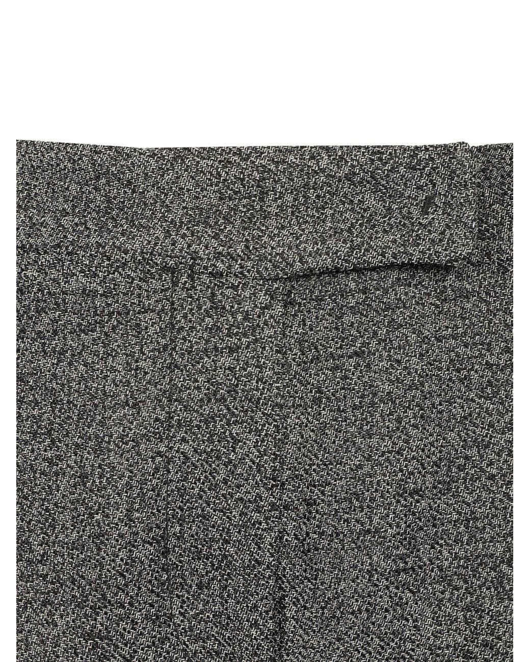 Emporio Armani Gray High-Rise Wide-Leg Pants