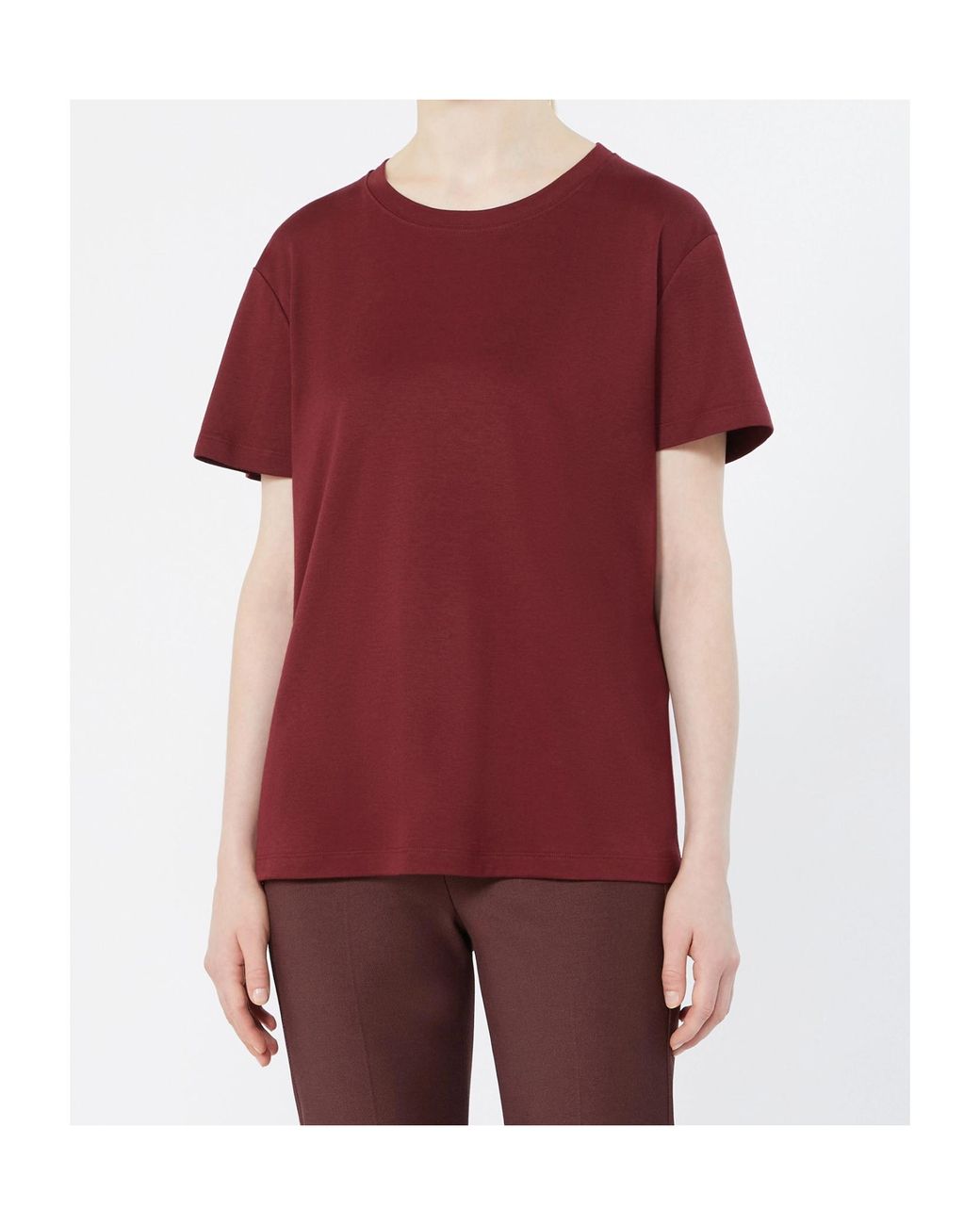 Max Mara Red Smmsegale Crewneck Jersey T-Shirt