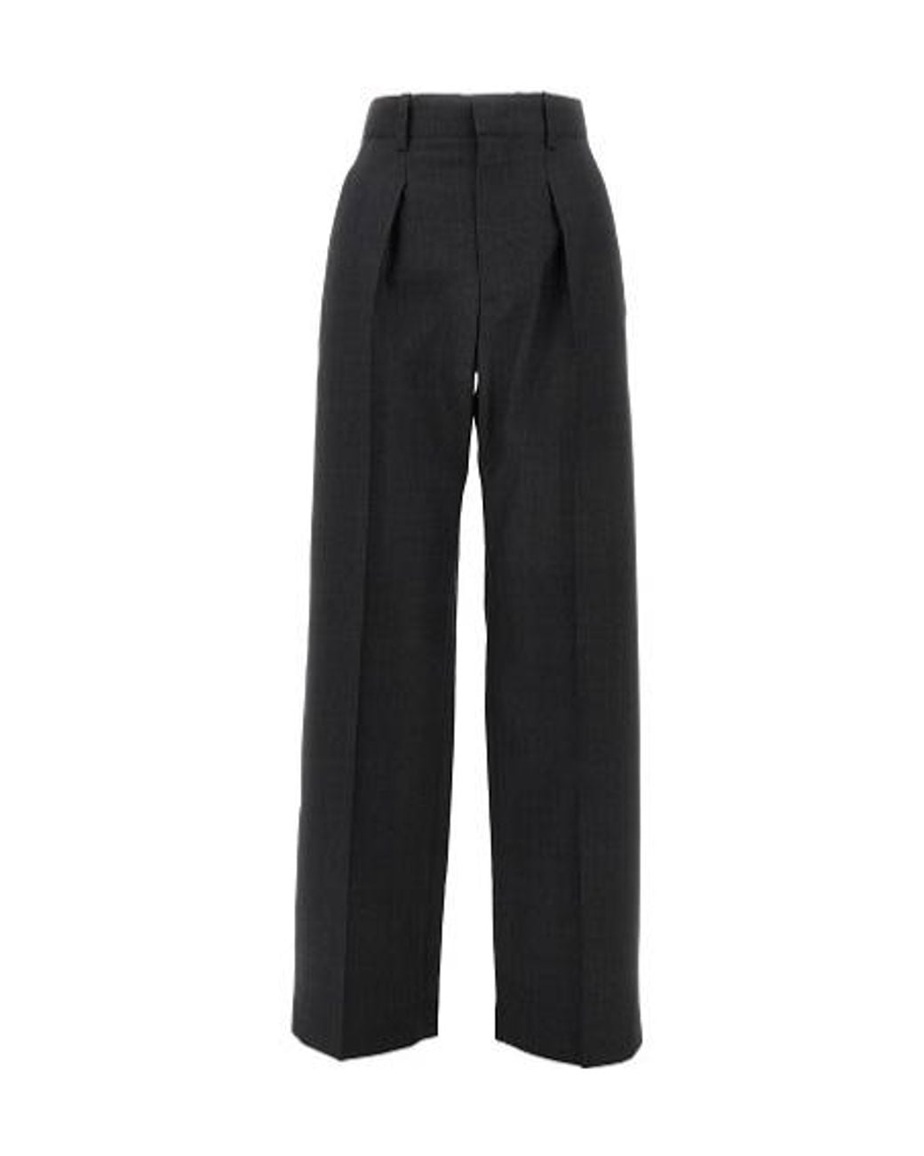 Isabel Marant Black High Rise Straight-Leg Trousers